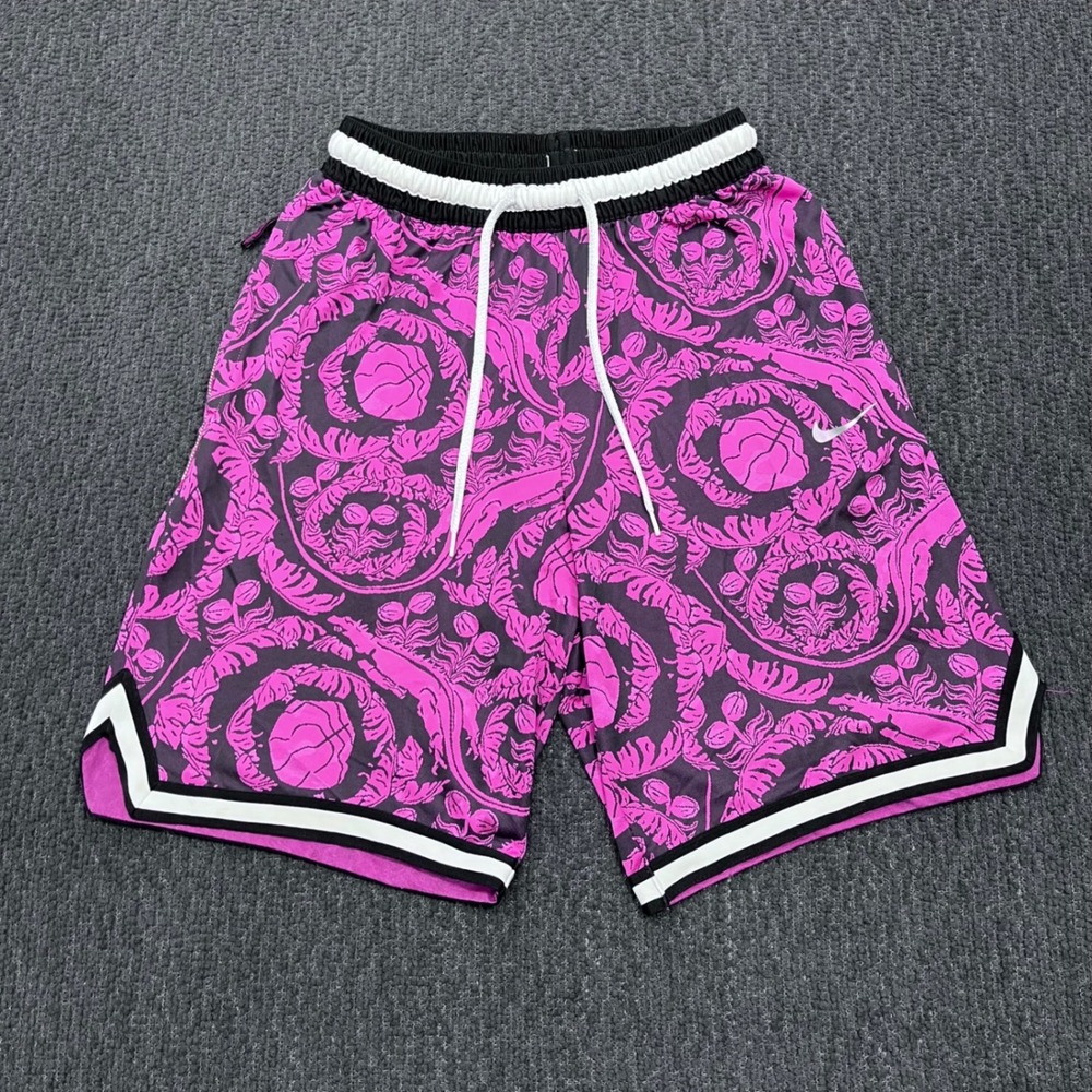 Nike‎ Dri-FIT Mens Basketball Shorts Pink Black Baroque Floral CV1910-612 Small